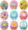 450pcs Easter Cupcake Liners, Bunny Chick Egg Flower Baking Cups Cupcake Wrappers Paper Wraps Muffin Liners for Easter Spring Birthday Party Candy Cake Decorations Supplies(9 Designs)